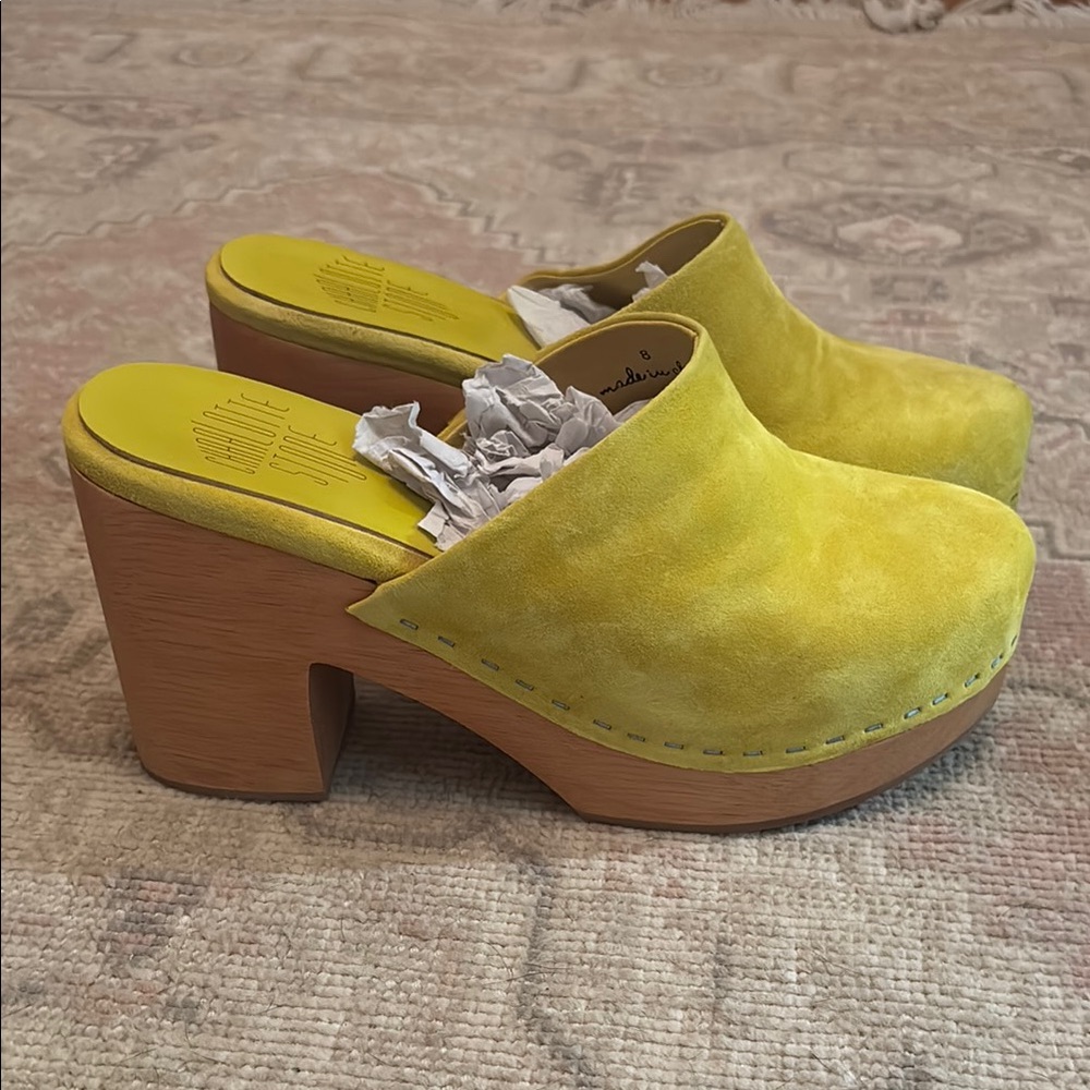 Charlotte Stone Yellow Suede Women's Clogs